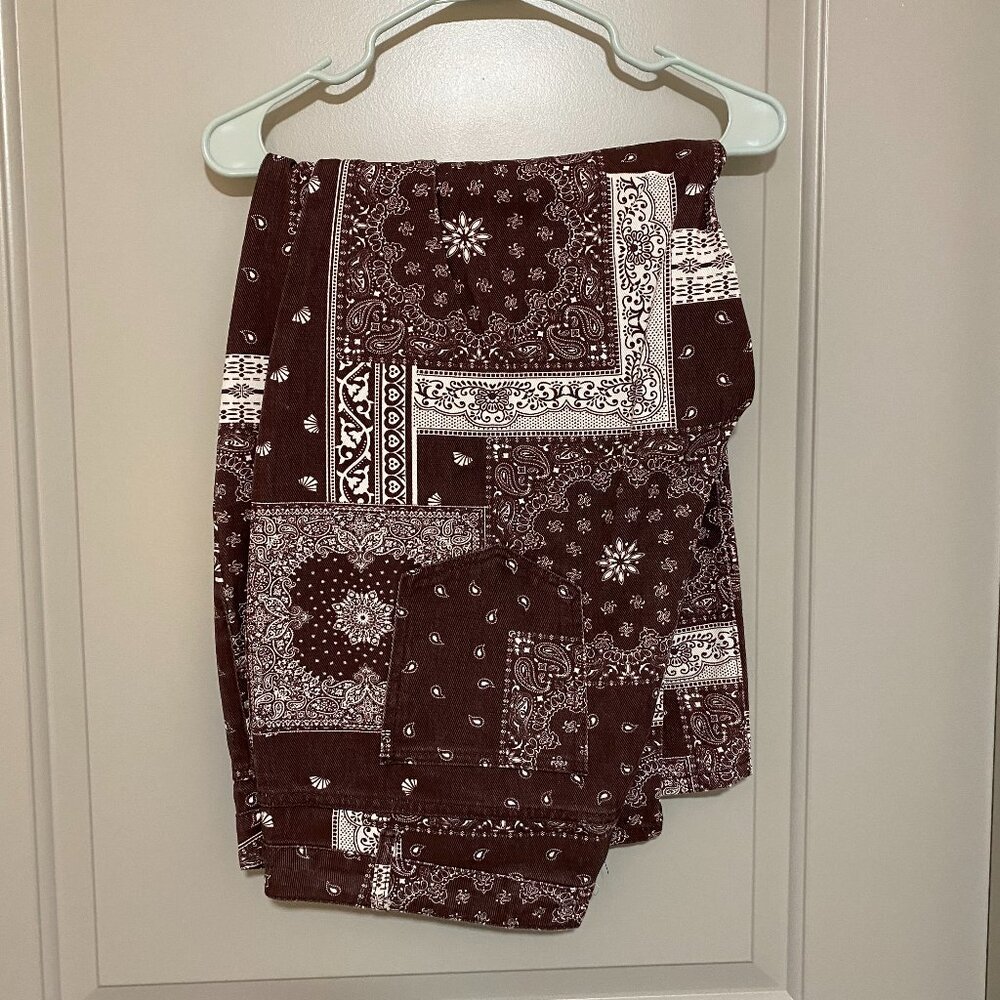 Brown Pattern Jeans